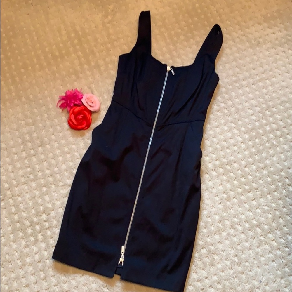 Marciano Black Dress with Zipper Detail